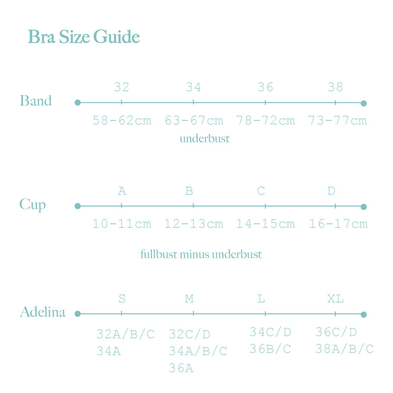 me ME & ME - Adelina Non-Wired Bra 2020 Pink - Size Guide