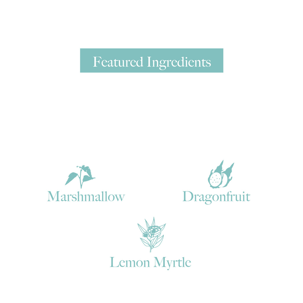 Botany Naturals Hand & Body Lotion Marshmallow, Dragonfruit, Lemon Myrtle Featured Ingredients