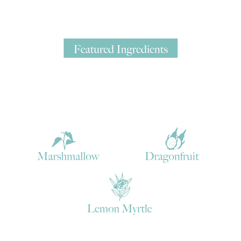 Botany Naturals Hand & Body Lotion Marshmallow, Dragonfruit, Lemon Myrtle Featured Ingredients